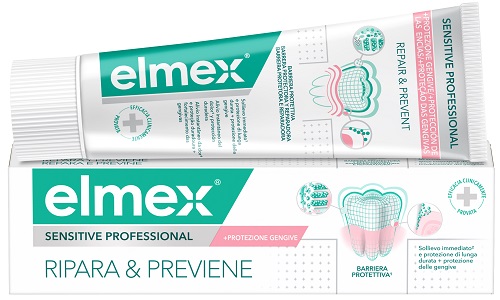 DENTIFRICIO ELMEX SENSITIVE RIPARA & PREVIENE 75 ML - Farma Nice