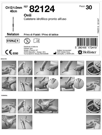 CATETERE IDROFILICO ONLI PRONTO ALL'USO 40 CM CH 12 30 PEZZI - Farma Nice