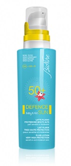 DEFENCE SUN 50+ BABY&KID LATTE FLUIDO PROTEZIONE MOLTO ALTA 125 ML - Farma Nice