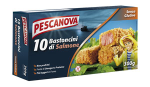 PESCANOVA BASTONCINI DI SALMONE 10 PEZZI DA 30 G - Farma Nice