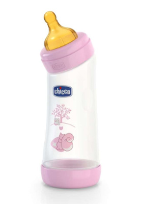 CHICCO BIBERON WELL BEING ANGOLATO IN POLIPROPILENE GIRL DA 250 ML NORMAL LATTICE - Farma Nice