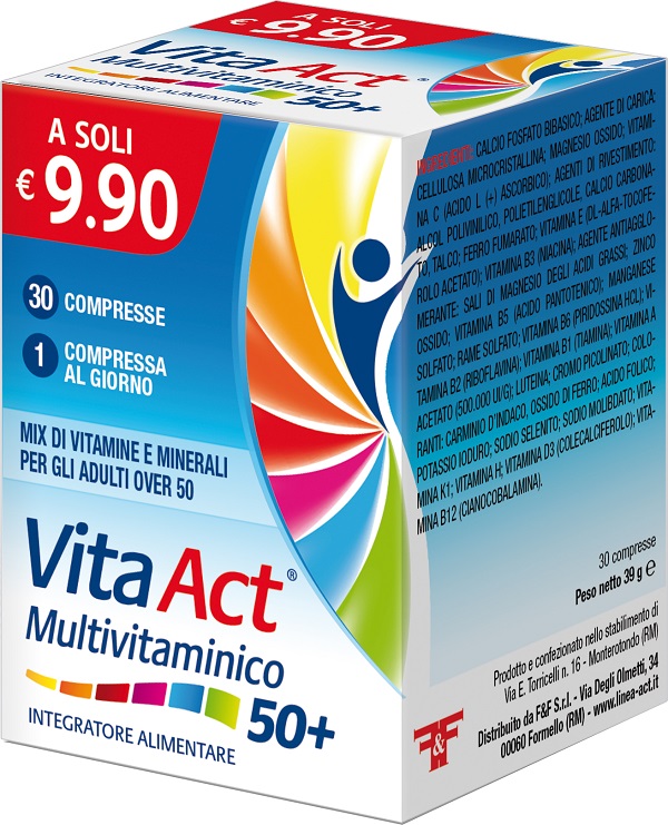 VITA ACT MULTIVITAMINICO 50+ 30 COMPRESSE - Farma Nice