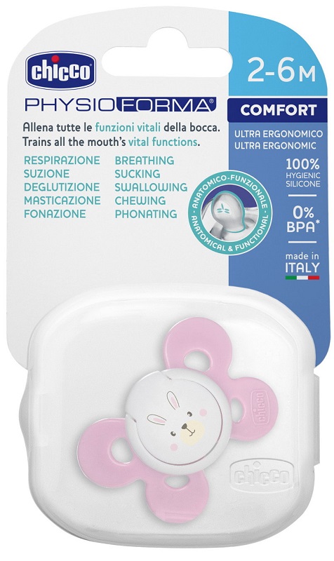 CHICCO SUCCHIETTO COMFORT GIRL IN SILICONE 0-6 MESI 1 PEZZO - Farma Nice