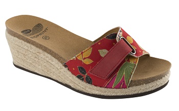MALTESINA TEXTILE+SUEDE WOMENS RED/FLOWER FANTASY 38 - Farma Nice