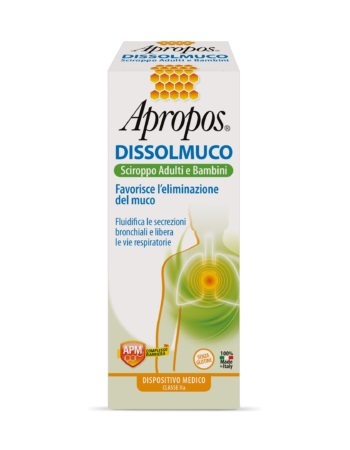 APROPOS DISSOLMUCO SCIROPPO ADULTI E BAMBINI 230 G - Farma Nice