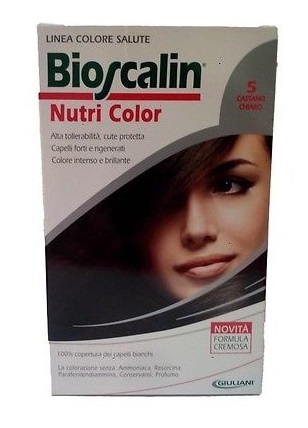 BIOSCALIN NUTRI COLOR 5 CASTANO CHIARO SINCROB 124 ML - Farma Nice