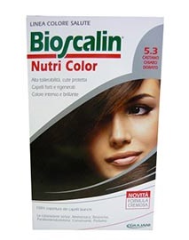 BIOSCALIN NUTRI COLOR 5,3 CASTANO CHIARO DORATO SINCROB 124 ML - Farma Nice