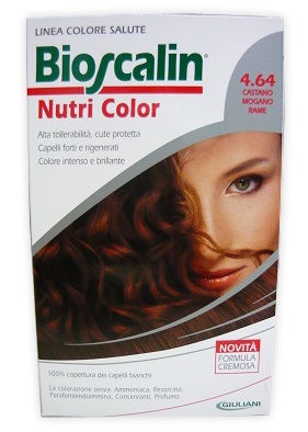 BIOSCALIN NUTRI COLOR 4,64 CASTANO MOGANO RAME 124 ML - Farma Nice