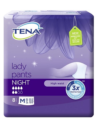 MUTANDINA ASSORBENTE TENA LADY PANTS NIGHT MEDIUM 8 PEZZI - Farma Nice
