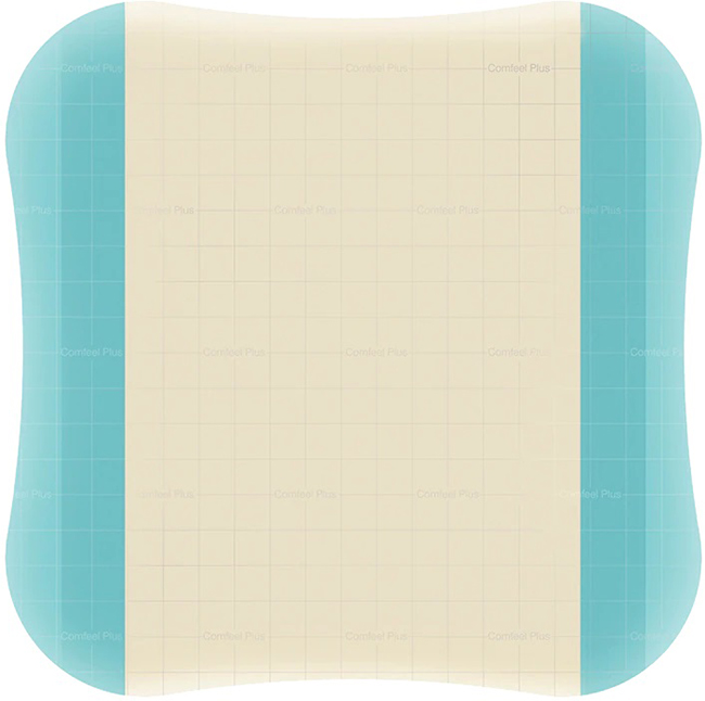 MEDICAZIONE SPECIALE ATTIVA CON IDROCOLLOIDE CON BORDI SMUSSATI COMFEEL PLUS 10X10 CM 10 PEZZI - Farma Nice