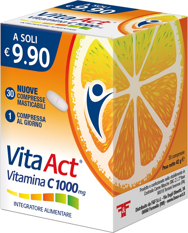 VITAMINA C ACT 1000MG 30 COMPRESSE MASTICABILI - Farma Nice