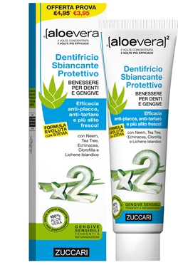 ALOEVERA2 DENTIFRICIO SBIANCANTE PROTETTIVO CON STEVIA 100 ML - Farma Nice