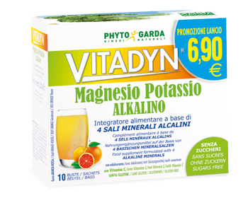 VITADYN MAGNESIO POTASSIO ALKALINO SENZA ZUCCHERO 10 BUSTINE - Farma Nice