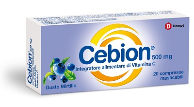 CEBION MASTICABILE MIRTILLO VITAMINA C 500 MG 20 COMPRESSE - Farma Nice