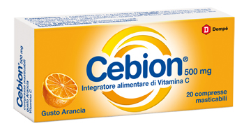 CEBION MASTICABILE ARANCIA VITAMINA C 500 MG 20 COMPRESSE - Farma Nice