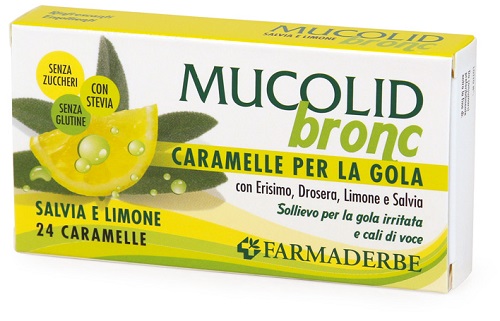 MUCOLID BRONC SALVIA & LIMONE 24 CARAMELLE - Farma Nice
