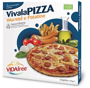 VIDAFREE VIVALAPIZZA WURSTEL/PATATE 450 G - Farma Nice