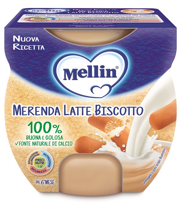 MELLIN MERENDA LATTE BISCOTTO 2 X 100 G - Farma Nice