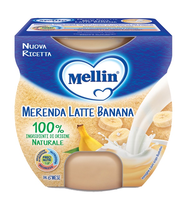 MELLIN MERENDA LATTE BANANA 2 X 100 G - Farma Nice