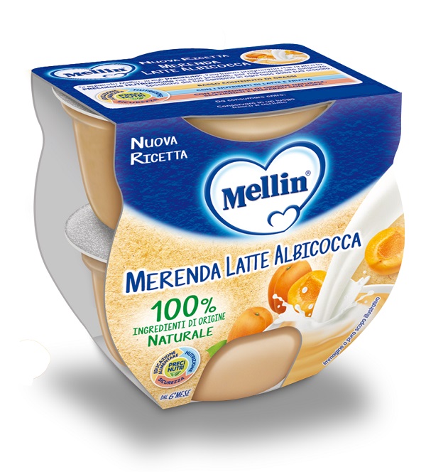 MELLIN MERENDA LATTE ALBICOCCA 2 X 100 G - Farma Nice