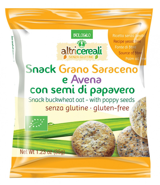 ALTRICEREALI SNACK SARACENO E AVENA CON SEMI DI PAPAVERO 35 G - Farma Nice