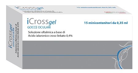 ICROSS GEL GOCCE OCULARI ACIDO IALURONICO CROSS-LINKATO 0,4% 15 MONODOSE DA 0,35 ML - Farma Nice
