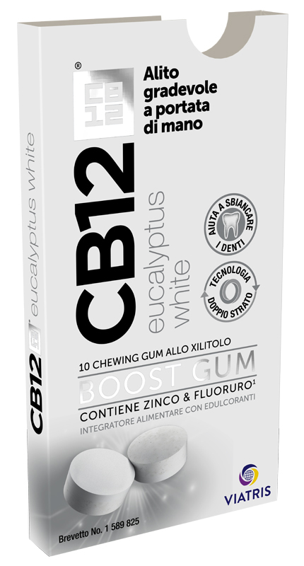 CB12 BOOST EUCALYPTUS WHITE 10 CHEWING GUM - Farma Nice