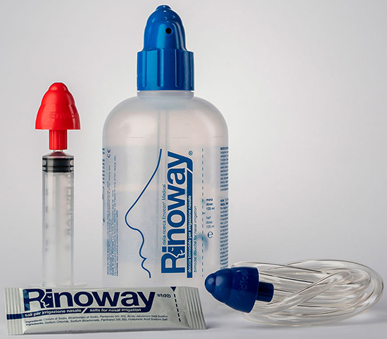RINOWAY DOCCIA PER IRRIGAZIONE NASALE + 15 SALI ISOTONICI - Farma Nice