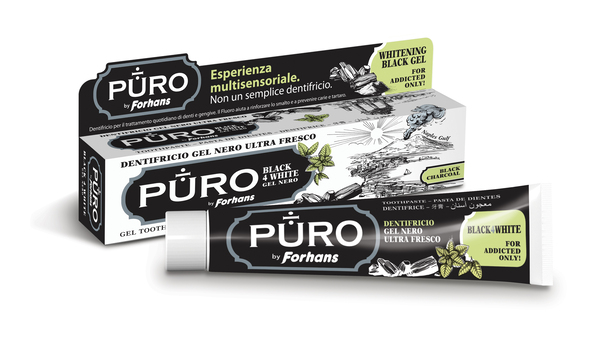 DENTIFRICIO FORHANS GEL BLACK4WHITE - Farma Nice
