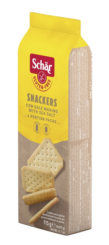 SCHAR SNACKERS CRACKERS CON SALE MARINO SENZA LATTOSIO 4 PORZIONI DA 29 G - Farma Nice