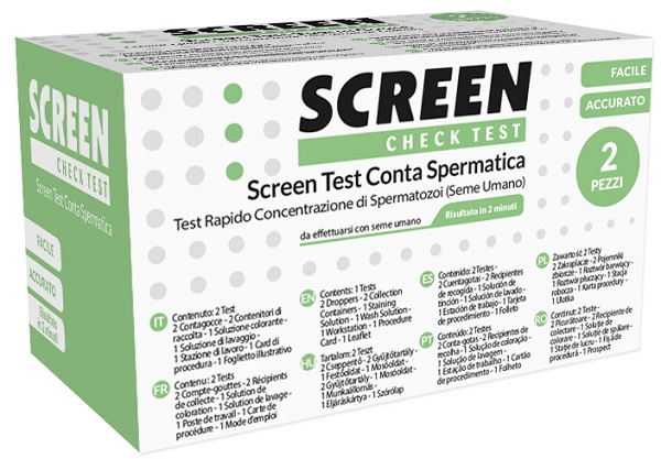 KIT PER L'INDIVIDUAZIONE DI CONTA SPERMATICA 2 PEZZI FERTILITA' MASCHILE SCREEN TEST CONTA SPERMATICA - Farma Nice