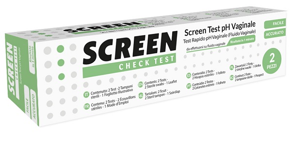 TEST RAPIDO CHE MISURA IL LIVELLO DEL PH VAGINALE 2 PEZZI SCREEN CHECK TEST PH VAGINALE - Farma Nice