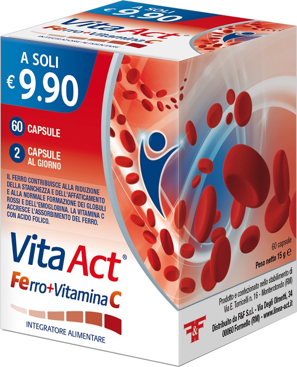 FERRO + VITAMINA C ACT 60 CAPSULE - Farma Nice