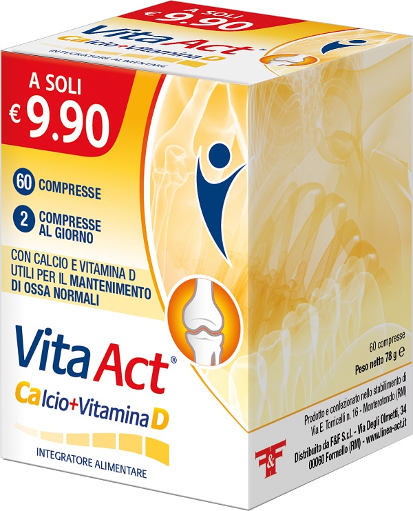 VITA ACT CALCIO + VITAMINA D 60 COMPRESSE - Farma Nice