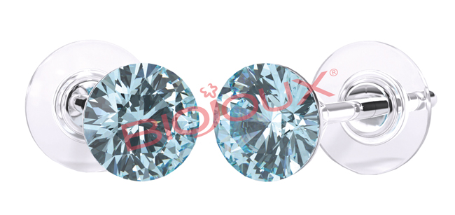 ORECCHINI STERILI BJT945 SWA CRYSTAL AQUAMARINE - Farma Nice