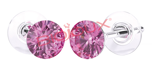 ORECCHINI STERILI BJT946 SWA CRYSTAL ROSE - Farma Nice
