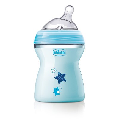 CHICCO BIBERON NATFEEL 2M+ BOY 250 ML - Farma Nice