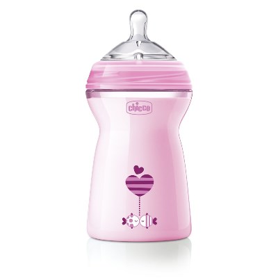 CHICCO BIBERON NATFEEL 6M+ GIRL 330 ML - Farma Nice