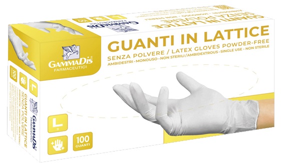 GUANTI LATTICE CON POLVERE MEDIUM 100 PEZZI - Farma Nice
