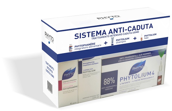 COFFRET SISTEMA PHYTOLIUM 90 CAPSULE + 12 FIALE X 3,5 ML + SHAMPOO - Farma Nice