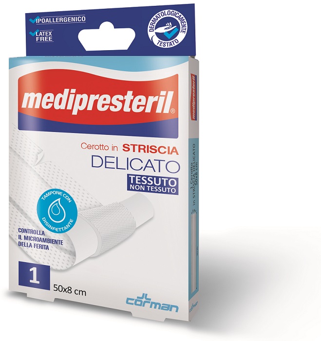 MEDIPRESTERIL CEROTTO ESTENSIBILE 1 STRISCIA 50 X 8 CM - Farma Nice