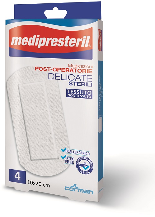 MEDIPRESTERIL MEDICAZIONI POST OPERATORIE DELICATE 10 X 20 4 PEZZI - Farma Nice