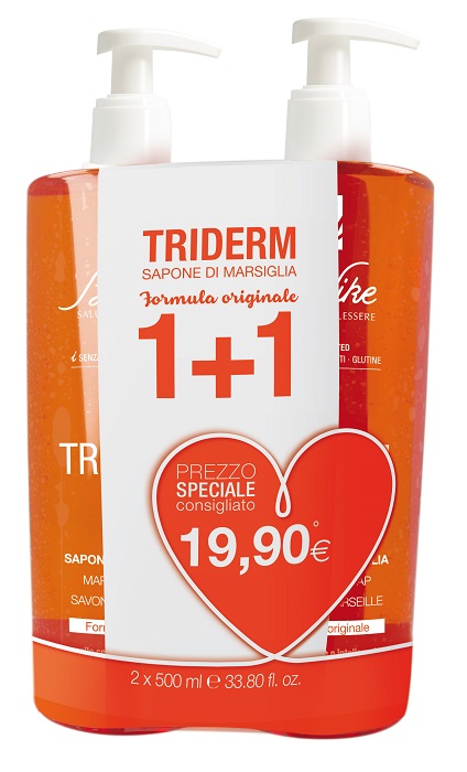 TRIDERM SAPONE DI MARSIGLIA BIPACK 2 FLACONI DA 500 ML - Farma Nice