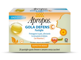 APROPOS GOLA DEFENS C LIMONE/ZENZERO 20 PASTIGLIE - Farma Nice