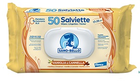 SANO E BELLO SALVIETTE DETERGENTI NF ALLA VANIGLIA E CANNELLA 50 PEZZI - Farma Nice