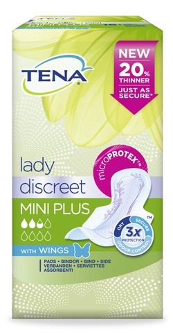 PANNOLONE SAGOMATO TENA DISCREET MINI PLUS WINGS 16 PEZZI - Farma Nice