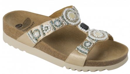 NEW BOGOTA' WEDGE SATIN+BEADS WOMENS CREAM 36 COLLEZIONE SS17 1 PAIO - Farma Nice