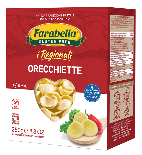 FARABELLA ORECCHIETTE I REGIONALI PASTA FRESCA STABILIZZATA 250 G - Farma Nice