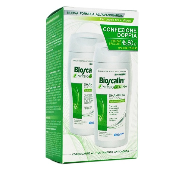 BIOSCALIN PHYSIOGENINA SHAMPOO FORTIFICANTE VOLUMIZZANTE COFANETTO 2 FLACONI - Farma Nice