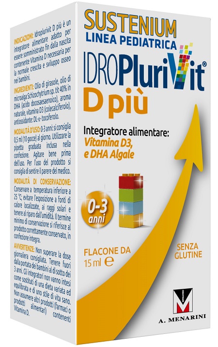 IDROPLURIVIT D+ SUSTENIUM 15 ML - Farma Nice